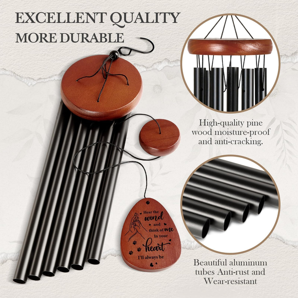 SteadStyle Pet Memorial Gifts for Dogs, Dog Memorial, Pet Memorial Wind Chime, Loss of a Dog Sympathy Gift, in Memory of Dogs Cats Gifts,Remembrance Bereavement Gift 25.5 in SteadStyle