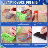 Saysurey 16 Pcs Diamond Art Magnet Kits Diamond Painting Refrigerator Magnets DIY for Adults Crafts Painting Stickers Kits for Gifts Home Decor (Planet) Saysurey