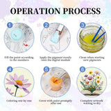 Framed Paint by Numbers Kit for Adults Beginner & Kids Ages 10-13, Books Easy Paint by Numbers with Frame, Flowers Acrylic Adult Painting by Number Kits on Canvas Framed for Gift Decor 10 x 10 Inch Camocin