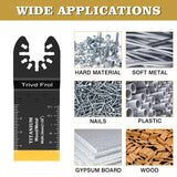 Trivd Frol 15PCS Titanium Oscillating Saw Blades Metal Cutting, Universal Multitool Blades for Metal Nails Hard Material and Wood Plastic, Multi Tool Blades Kits Fit Dewalt Bosch Milwaukee Ryobi Trivd Frol