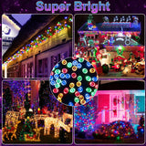 Christmas Lights 1000LED 66FT Waterproof Outdoor Christmas Lights Timer 8 Modes Twinkle Fairy Lights LED String Lights Indoor Christmas Tree Lights for Wedding Party Yard House Decor(Multicolour) JEAYYDSI