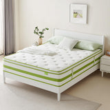 Dourxi King Size Mattress, 12 Inch Hybrid Mattress King in a Box, Organic Cotton Fabric Cover and Individual Pocket Springs, Cooler Sleep and Pressure Relief, Plush Support Feel, 76 * 80 * 12 Inch Dourxi