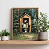 ARNLRDYA Bears on Toilet Paint by Number Kits, Bathroom Poster, Forest Paint by Numbers for Adults, Animals Acrylic Painting for Gift Home Decor(16×20inch, Unframe) ARNLRDYA