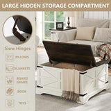 furomate Farmhouse Lift Top Coffee Table, Square Wood Center Table with Large Hidden Storage Compartment for Living Room, Rustic Cocktail White Modern Table with Hinged Lift Top, Brown Top furomate