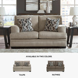 Signature Design by Ashley Stonemeade Casual Loveseat with 2 Toss Pillows, Light Brown Signature Design by Ashley