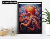 VAIIEYO 5D Diamond Art Kits for Adults Octopus, Diamond Painting Animal, Paint by Numbers Full Drill Round Rhinestone Craft Canvas for Home Wall Decor Gift 12x16 inch-28 VAIIEYO