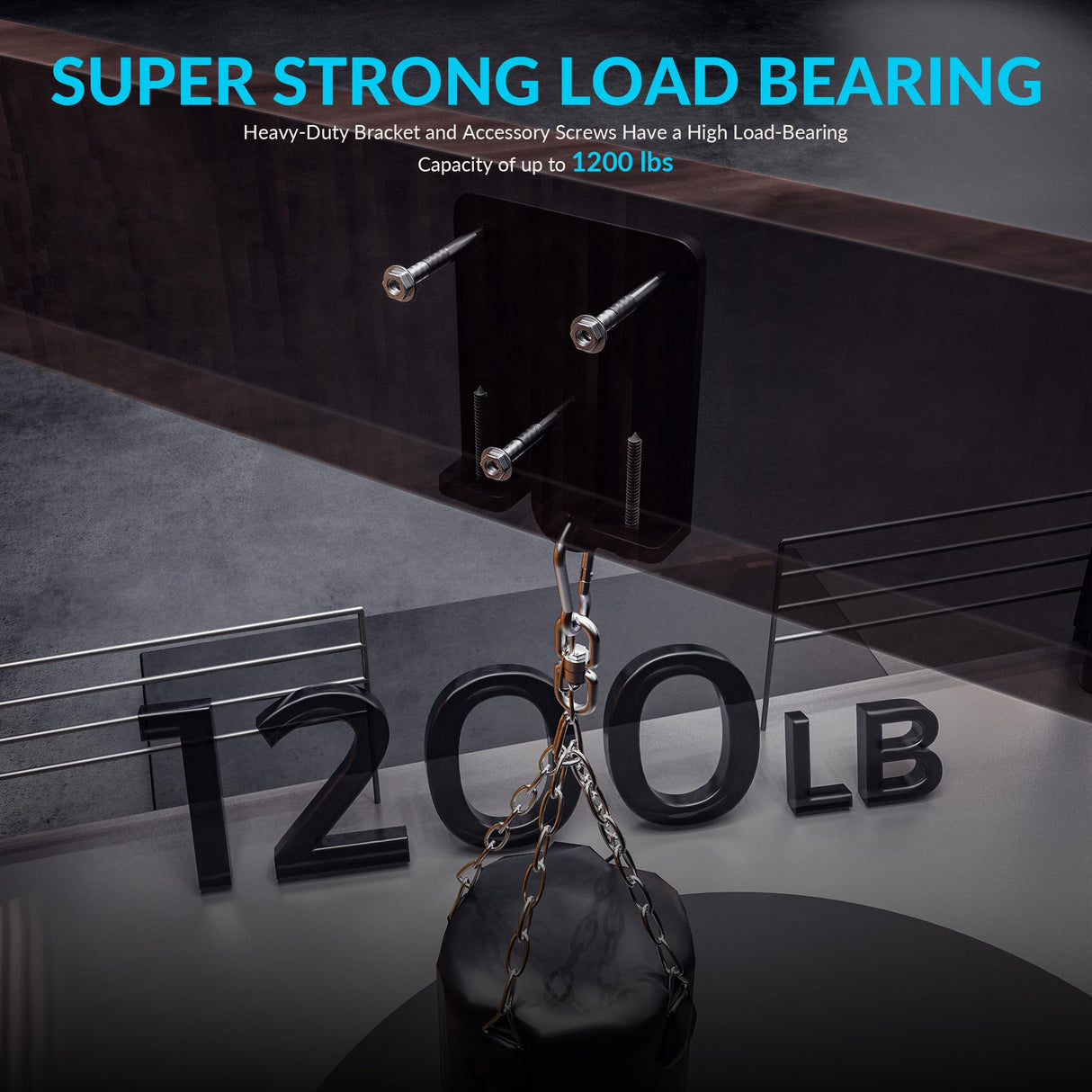 1200lb Heavy Punching Boxing Bag Hanger, 360° Beam Punching Bag Hanger, Rafter Heavy Bag Mount Hook, Punching Bag Mounting Bracket, Rotation Wall Ceiling Mount Bracket for Muay Thai,Yoga Swing,Hammock AIYOTAR