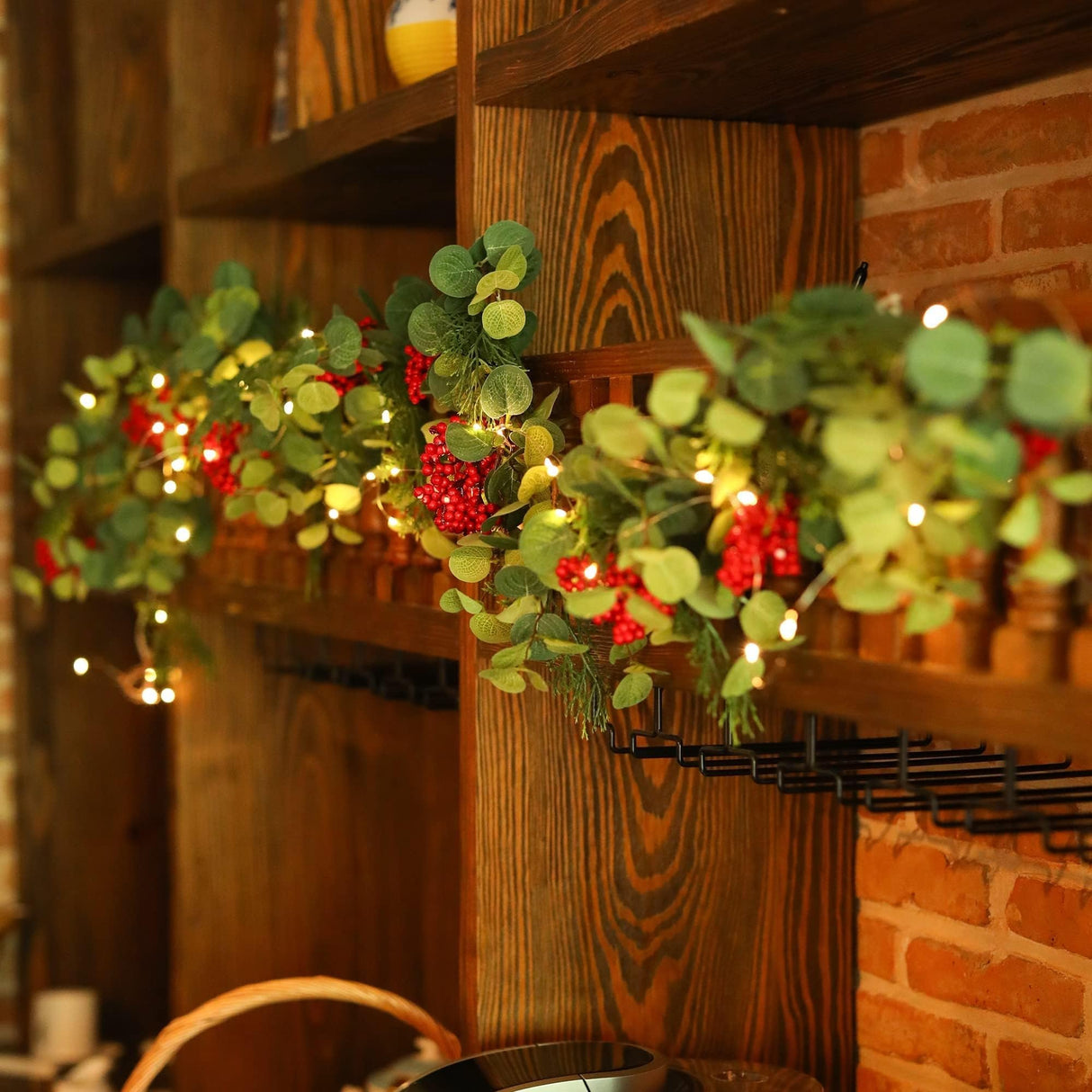 6.3FT Christmas 144 Branch Tips Cedar Garlands, Anna's Whimsy Seasonal Artificial Pine Cypress Greenery Garland, Christmas Decorations Holiday Indoor Outdoor Christmas Decor Winter Pine Garland Anna's Whimsy