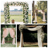 7.48FT Wooden Wedding Arch Frame Backdrop Stand, Square Wood Arch Stand Wedding Arches for Ceremony Wedding Arbor MontValent