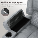 MOSGAT Loveseat Recliner Sofa, Power Reclining Loveseat Sofa RV Couch with Removable Armrest and Remote Control, Wall Hugger Home Theater Seating with 2-Tier Cushions, Storage & USB Ports MOSGAT