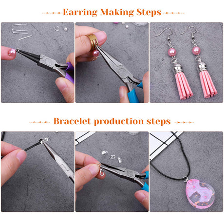 PAXCOO Jewelry Making Supplies Kit, Jewelry Making Kit with Jewelry Making Tools, Jewelry Wires and Jewelry Findings for Jewelry Making, Repair and Beading PAXCOO