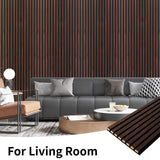 Art3dwallpanels Wood Slat Wall Panel, 108'' x 13'' Wood Panels for Wall 2 Pack 3D Soundproof Wall Panels, Large Acoustic Panels for Interior Ceiling and Wall Decor Noise Reduction,Walnut Art3dwallpanels