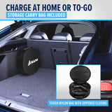 Asani Level 1 & 2 EV Charger - 110-240V at 16 Amps - Portable Electric Vehicle EV Charger with NEMA 6-20 with NEMA 5-15 Adapter Plug for J1772 Electric Cars Asani