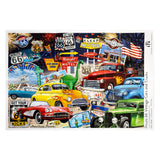 Crown Point Graphics Route 66 Vintage Cars and Trucks Puzzle, 1000 Piece Jigsaw Puzzle Crown Point Graphics