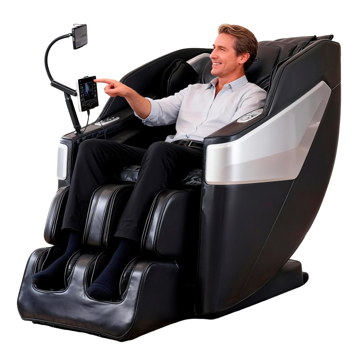 Full Body Massage Chair, Featuring Zero-Gravity SL Track, 6 Types of 3D Mechanical Massage Techniques, 5 Level Heating Function, 5 Level Airbag Massage,Bluetooth Connectivity, Wireless Phone Charging Generic