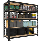 BuxWellBang 5 Tier Garage Storage Shelves - 40" W x 18" D x 72" H Heavy Duty Adjustable Shelving Unit, Metal Organizer Utility Rack for Basement, Pantry, Kitchen, Black BuxWellBang