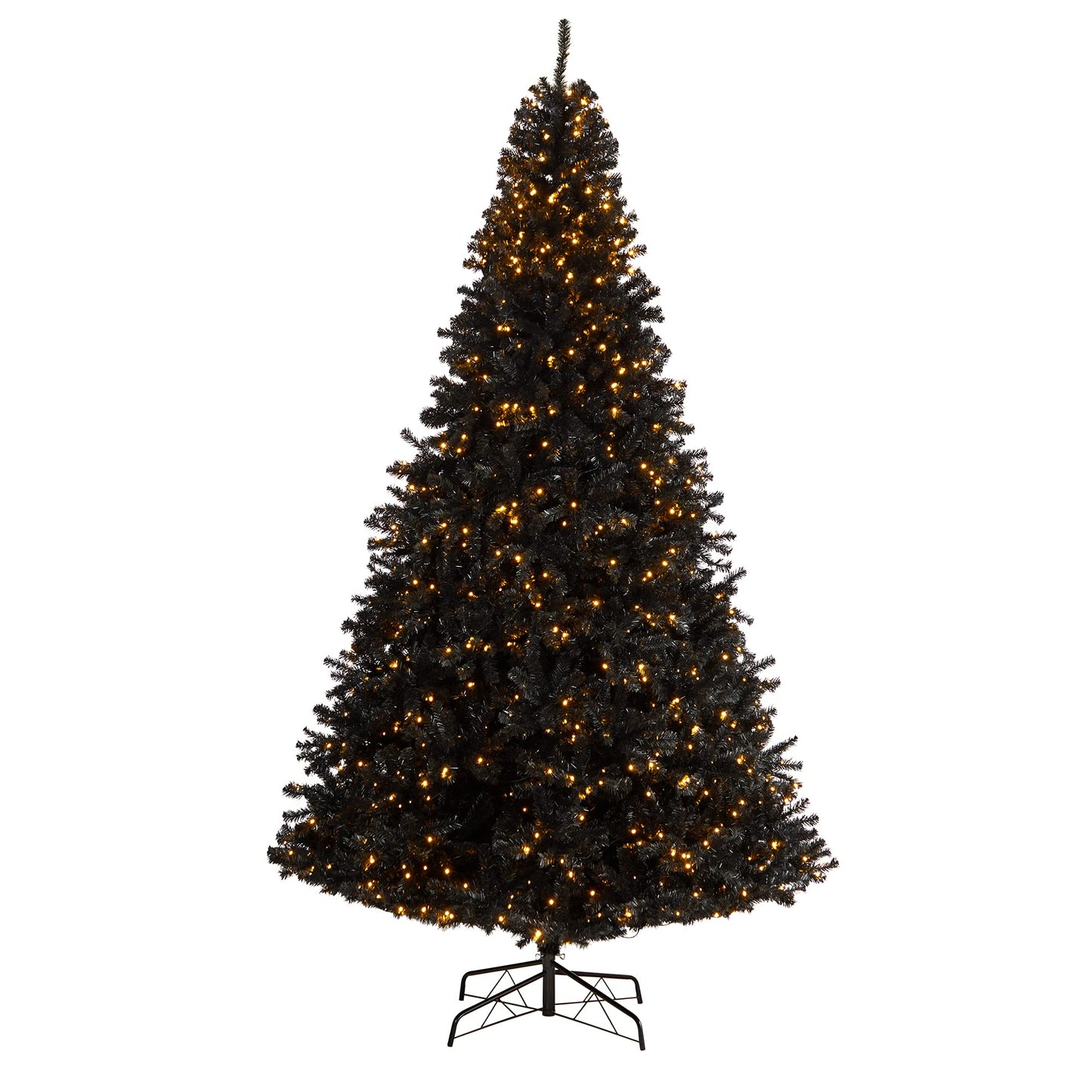 Nearly Natural 10ft. Black Artificial Christmas Tree with 950 Clear LED Lights and 3056 Tips