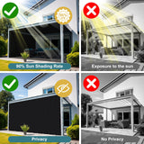 Shade&Beyond 90% Sun Shade Cloth with Grommets, 8' X 10' Pergola Shade Cover Canopy, Mesh Tarp Sun Screens for Patio, Outdoor, Garden, Backyard, Mocha Shade&Beyond