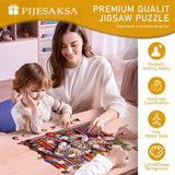 Wooden Puzzles for Adults, Snoozing Cat Wooden Jigsaw Puzzles for Adults, Library Kitten Wood Puzzles Adult, Unique Animal Shape, Gifts for Cat Lovers & Friends, Home Decor (M -11.4 * 9.2in -190 pcs) Pijesaksa