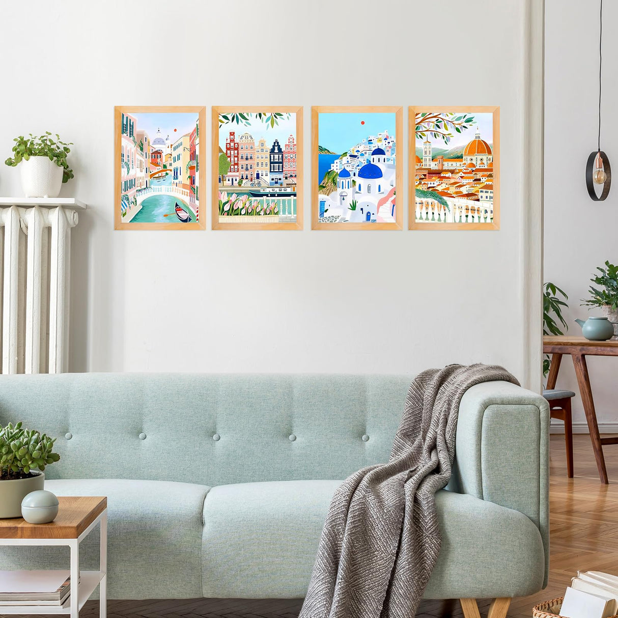 Yeaqee 4 Pcs Diamond Art Kits DIY Painting for Adult Aesthetic Wall Diamond Crafts Aesthetic Room Decor Cute Painting Pictures 5d Craft Wall Decor for Home 10 x 11.8''(Scenery) Yeaqee