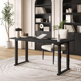 FitStand 4 Legs Standing Desk, Large 79x31 Inches Electric Adjustable Height Desk with Splice Board, Stand Up Desk Home Office Computer Workstation, Black FitStand