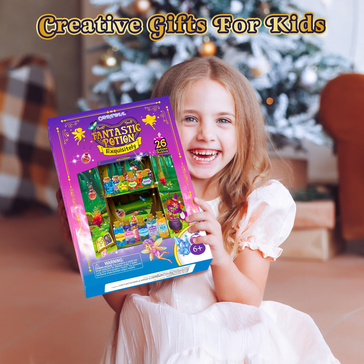 CARTELL Fairy Magic Potions Kit for Kids, Upgraded 26 DIY Mixed Magic Wizard Potion Bottles, Mystery Potions Craft Kit, Christmas Decorations Birthday Gifts for Age 6 7 8 9 10+ Year Old Girls Boys CARTELL