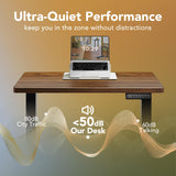 HUANUO 32" Small Electric Standing Desk Adjustable Height, 4 Memory Height Settings, Sit Stand Up Desk for Home Office & Computer Workstation, Black Walnut HUANUO