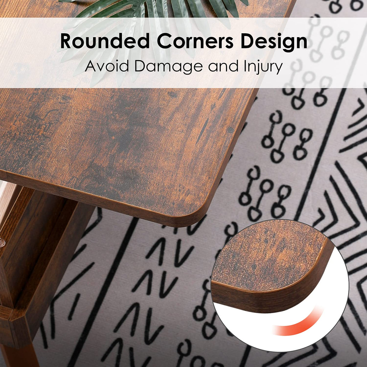 Bidiso Lift Top Coffee Table, Easy-to-Assembly Center Table with Hidden Storage Compartment, Industrial Lift Tabletop Dining Table for Living Room Reception/Home Office, Rustic Brown Bidiso