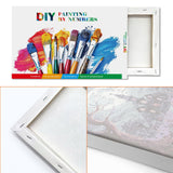 JOOZ Halloween Paint by Numbers Kit for Adults with Frame, Moon Castle Pumpkin Paint by Number with Easel, DIY Halloween Framed Paint by Number Kits for Home Wall Decor 8x12 Inch JOOZ