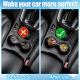 Guiqulai 48PCS Ceramic Car Sublimation Blanks Cupholders,Absorbent Ceramic Sublimation Coasters Blanks with Finger Notch,2.6'' Ceramic Stone Car Cup Coasters with Cork Back for Keeping Drink Spill Guiqulai