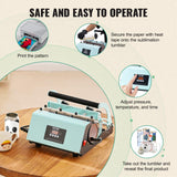 VEVOR Tumbler Heat Press Machine, 11-30oz Mug Press, Heat Up Fast and Even, Tumbler Press with Sublimation Paper, Tape and Gloves, Temp and Time Setting, for Sublimation Tumblers, Cups, Mugs, Green VEVOR