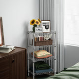 M MZG 1000 lbs 4 Tier Shelf Metal Storage Shelves Wire Rack Closet Organizers with PP Board for Garage Kitchen Bathroom Laundry Chrome 11.8" D x 21.7" W x 39.5" H M MZG