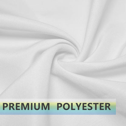 PLOYMONO White Heavy Duty Cloth Napkins - 17 x 17 Inch Solid Washable Polyester Dinner Napkins - Set of 8 Napkins with Hemmed Edges - Great for Weddings, Parties, Banquets Dinner & More