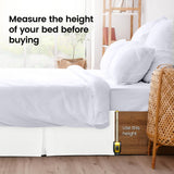 Utopia Bedding Queen Bed Skirt - Soft Quadruple Pleated Ruffle - Easy Fit with 16 Inch Tailored Drop - Hotel Quality, Shrinkage and Fade Resistant (Queen, White) Utopia Bedding