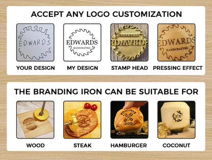 Personalised Custom Branding Iron for Burgers and BBQ Grilling