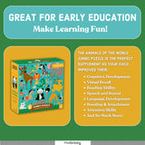 Mudpuppy Animals Of The World - Jumbo 25 Piece Jigsaw Floor Puzzle Featuring Lions, Elephants, and More! Mudpuppy