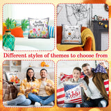 Set of 13 Seasonal Holiday Throw Pillow Covers 18 x 18 in with 12 Interchangeable Holiday Panels Christmas Thanksgiving Fall Xmas Winter Decorative Square Pillowcase for Farmhouse Sofa Home Decor Hahafelt