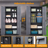 STANI Garage Storage Cabinet, Metal Storage Cabinet with 4 Adjustable Shelves, 71" Steel Lockable File Cabinet, Locking Steel Storage Cabinet for Office,Home,Garage,Gym,School STANI