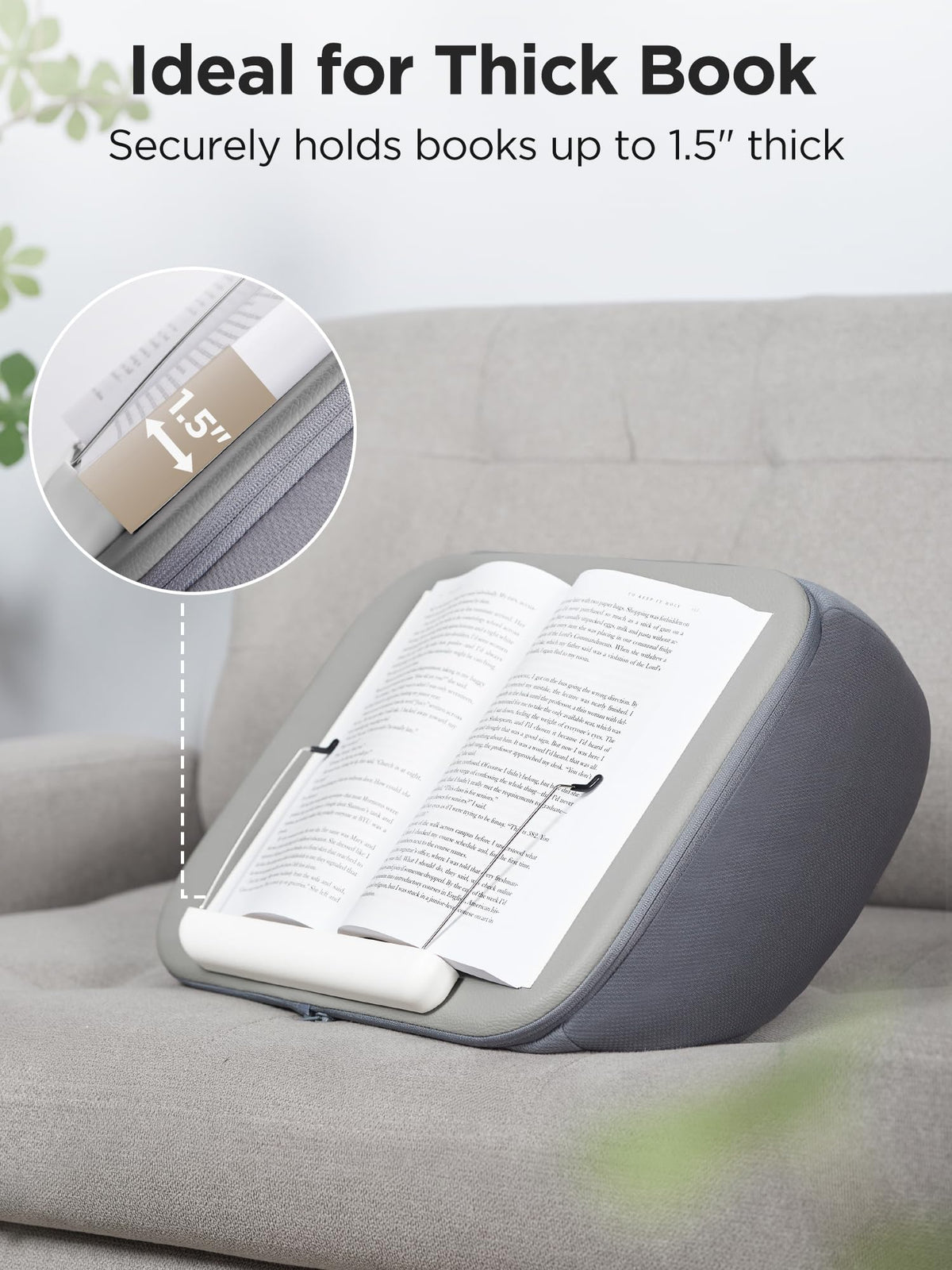 InnoGear Lap Beanbag Pillow Stands Book Holder, Hands-Free Tablets Mount Holder Cozy for Reading in Bed Desktop Accessories for iPad Kindle Books E-Reader InnoGear