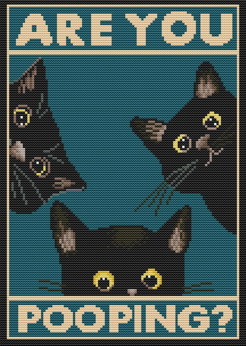 Eiazuiks Stamping Cross Stitch Kit,Cats Counting Cross Stitch Kit for Adult Beginners, Full Line DIY Cross Stitch Stitching Kit for Home Decor Cross Stitch Patterns 12x16 inches Eiazuiks