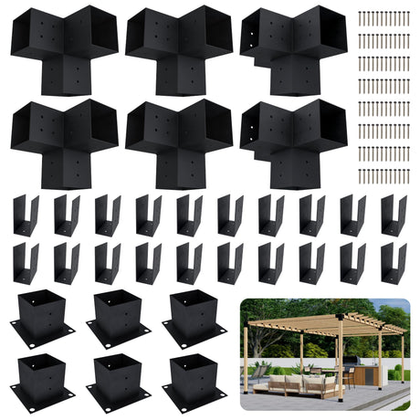 DIY Freestanding 8x16 Pergola Kit with Roof (Made in The USA with American Steel) Zen Pergolas