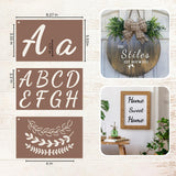 Stencils for Painting, 45 Pack, 8.27x5.52 Inch, Reusable Plastic Large Letter Stencils for Painting on Wall, Wood, Fabric, Rock, Chalkboard, Signage, Art Projects Lofivilra