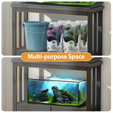 BEWISHOME 40-50 Gallon Fish Tank Stand, Heavy Duty Aquarium Stand with Thickened Metal Frame, Fish Tank Stand with Cabinet for Storage, 36.2" L* 17.7" W Tabletop 1000LBS Capacity Grey KYG03H BEWISHOME