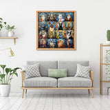 PICKFORU Stained Glass Puzzles Cat Puzzles for Adults 1000 Pieces, Kitten Kitty Puzzles Collage Puzzles 1000 Pieces Hard, Impossible Challenging Jigsaw Puzzles,Colorful Mosaic Cats Puzzle PICKFORU