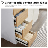 Sophshelter Armoire Wardrobe Closet Wood, 3 Door 3 Drawers White Closet Wardrobe for High Storage Capacity, Tall Cabinet Closet with 3 Hanging Rod 47.3" L x 20.3" W x 72" H Sophshelter