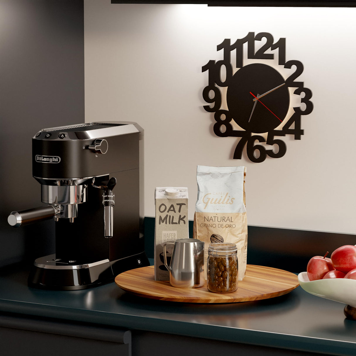 TIDITA 18" Acacia Wood Lazy Susan for Table Top - Wooden Turntable Serving Tray for Charcuterie Boards Cheese Board - Extra Large Round Lazy Susan Organizer - Kitchen Revolution for Countertop Tidita