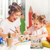 Hoemwarm 24 Pack Unfinished Wood Box with Hinged Lid, 6 x 4 x 2 Inch Storage Small Wooden Boxes for Craft Kids Christmas Gift Paint DIY Unpainted Jewellery Organizing Box Art Box, Home Storage Decor Hoemwarm