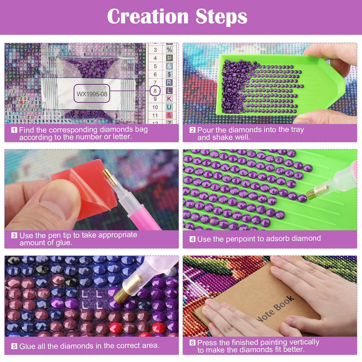 MXJSUA DIY Dream Catcher Diamond Painting Kits for Adults, Diamond Gem Art Painting for Beginners, Diamond Picture with Full Round Drill Dots Craft Set Gift, 12 * 16 Inch MXJSUA