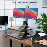 Mount-It! Double Monitor Electric Standing Desk Converter - 2 Screens Stand Up Desk Riser - Height Adjustable Desktop & 2 Mounts for Screens up to 32", Sit-Stand Convertor for Home, Office, School Mount-It!