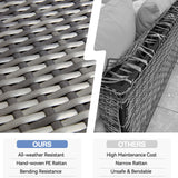 Yalissey 7 Pieces Outdoor Sectional Furniture, Patio Furniture Sets w/Cushions and Coffee Table, All Weather Wicker Outdoor Patio Conversation Sets for Garden,Poolside,Backyard,Grey Yalissey